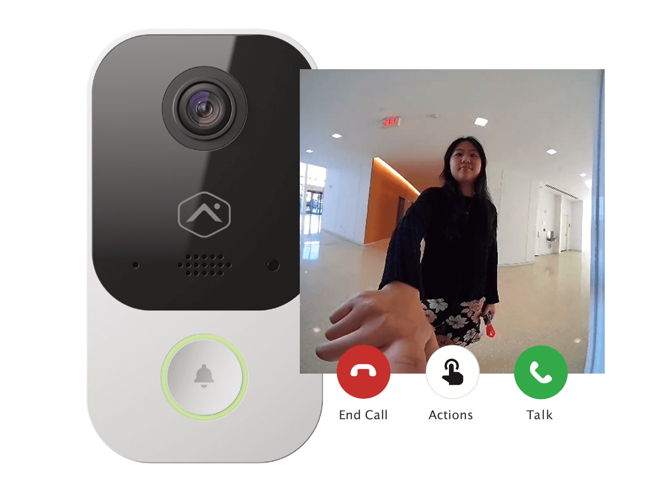 alarm.com doorbell camera and mobile app