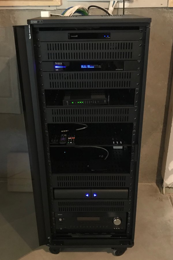 floor standing AV rack system